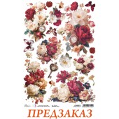 Рисовая бумага Ciao Bella для декупажа CBRP572a "Floral Scarlett" А4